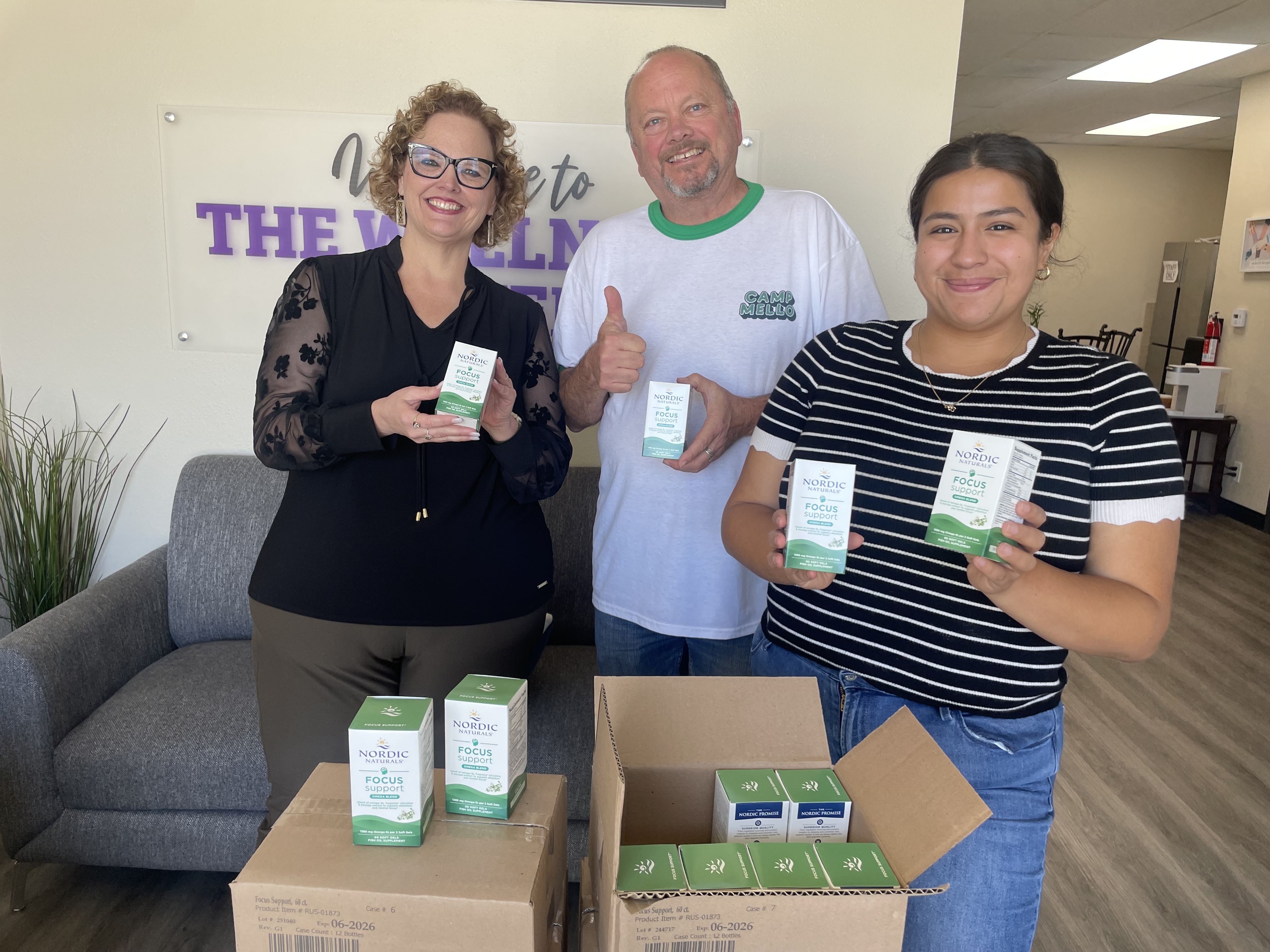 Just in Time for Foster Youth team receiving Nordic Naturals Focus Support from Teen Health